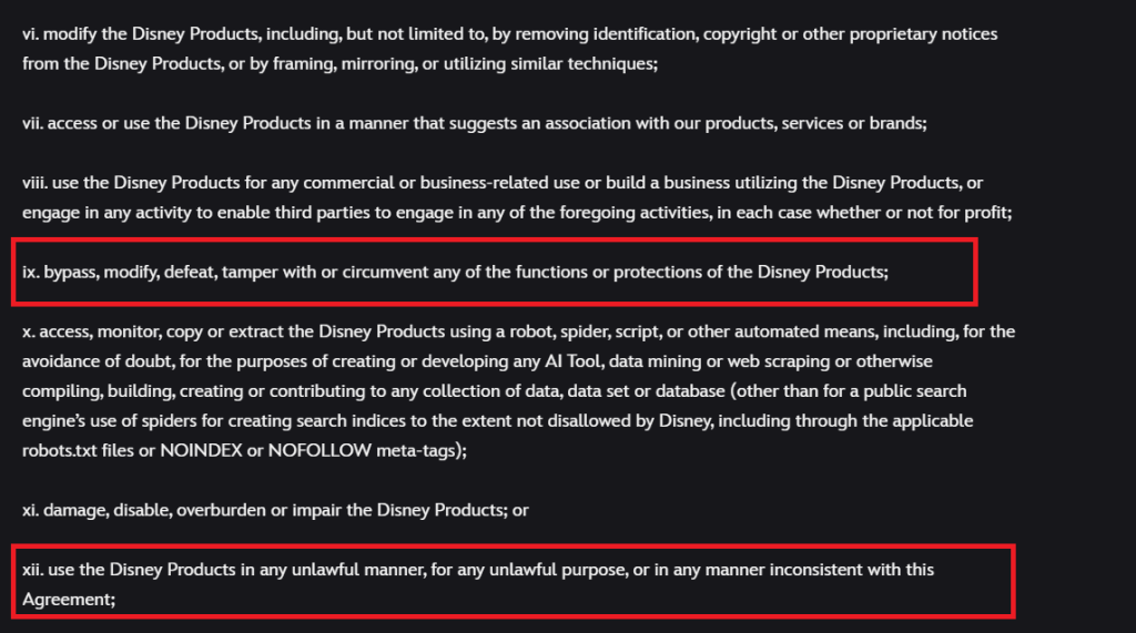 Disney Plus Guidelines for VPN Usage