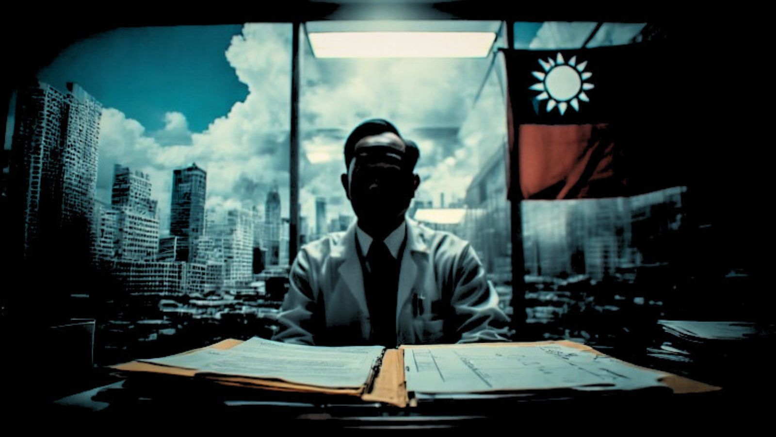 Employee - Taiwan Flag - Office Desk - File