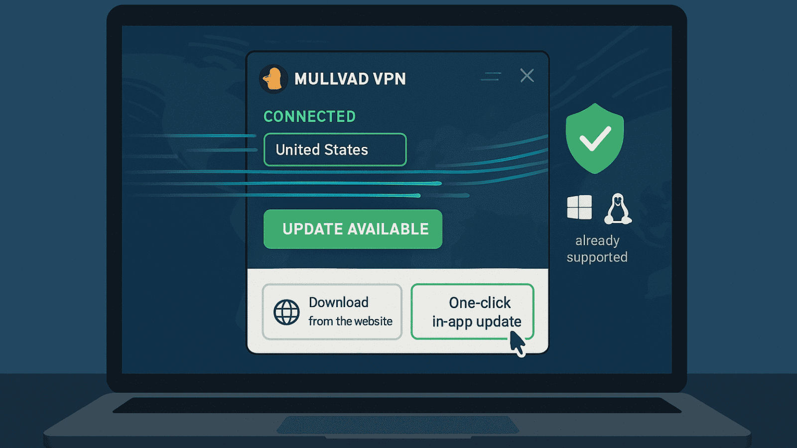 Mullvad VPN Adds In-App Updates for Windows and macOS