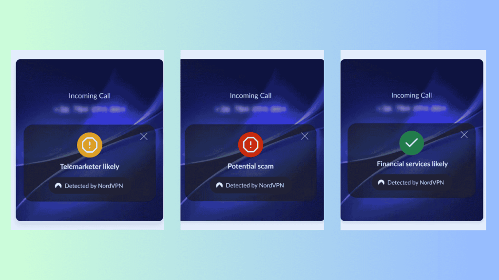 NordVPN Scam call Feature