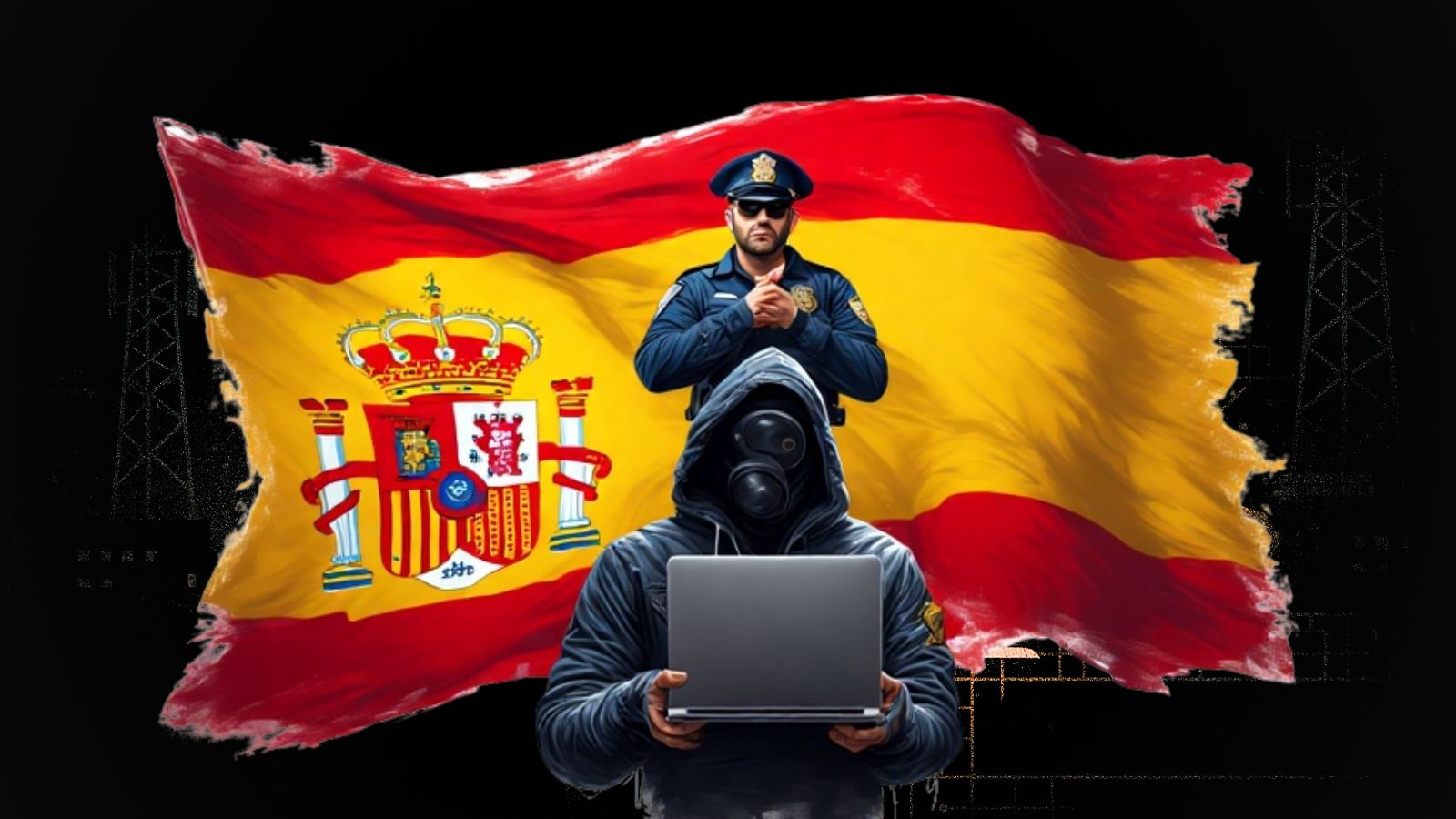 Spain-Police-Flag-Hacker-Laptop
