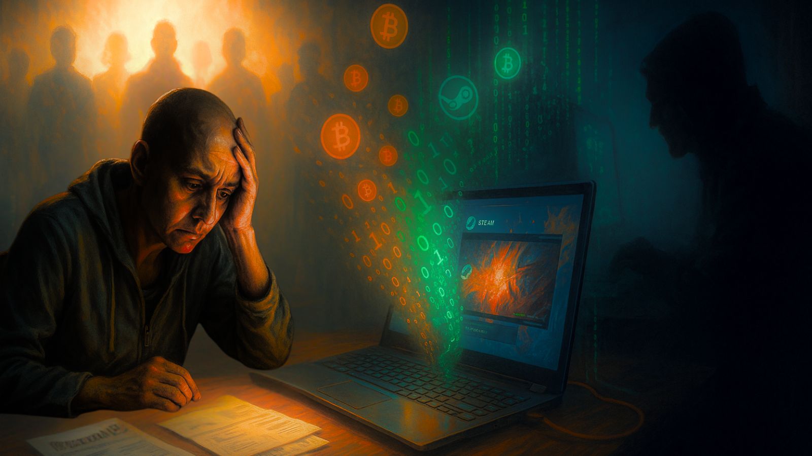 Cancer Patient - People - Hacker - Laptop - Crypto