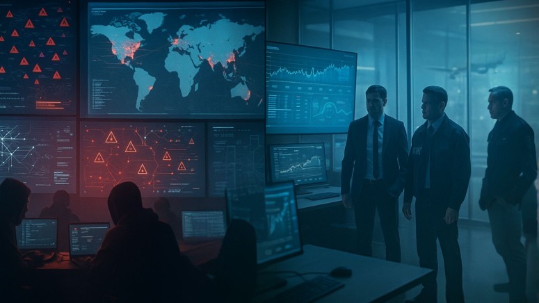 Control Room - Screens - Worl Map - Hackers - Personnel