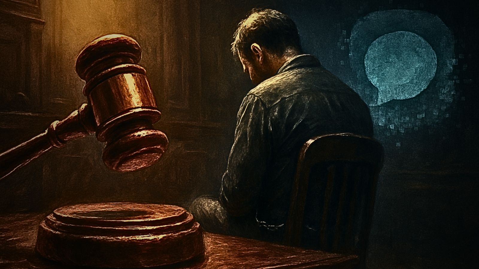 Court - Gavel - Chat Icon - Man on Chair - Charged