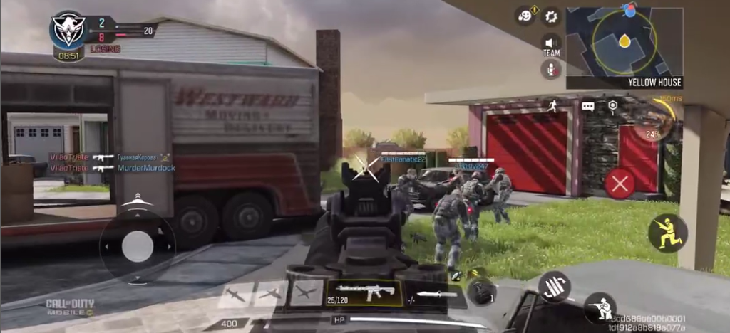 Call of Duty: Mobile gameplay while connected to EventVPN’s New York server