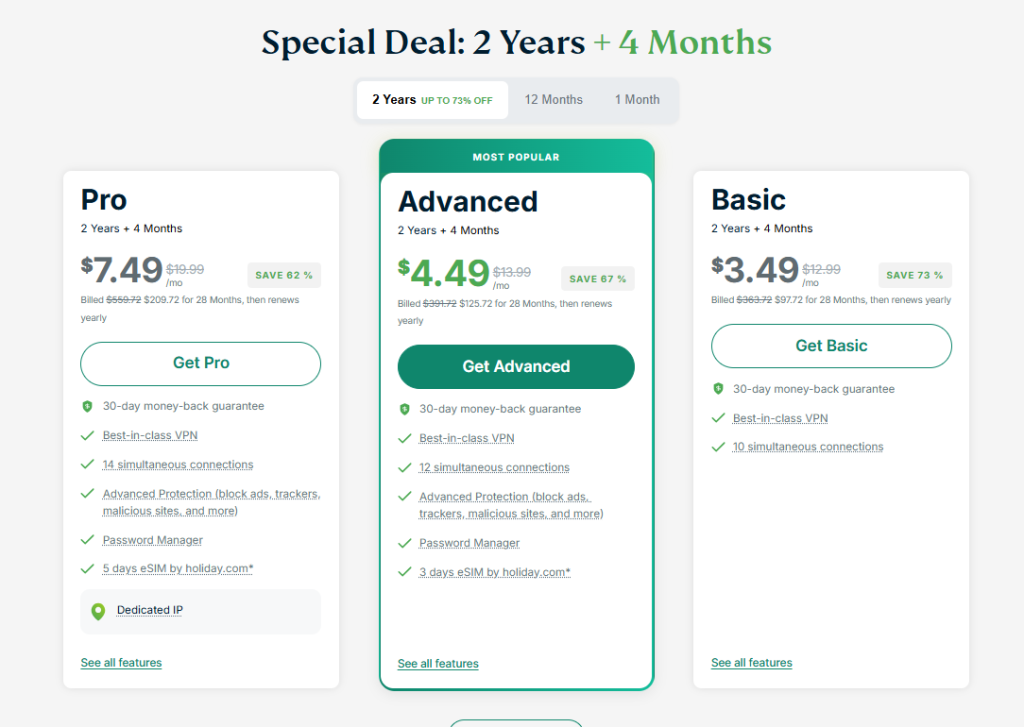 ExpressVPN Pricing Plans