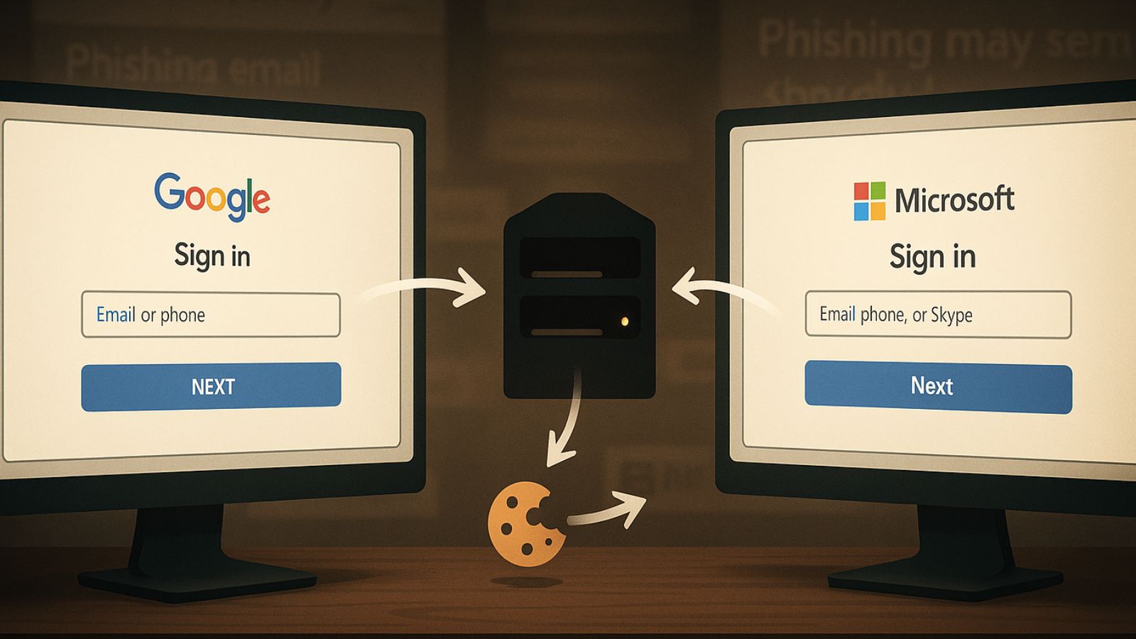 Google - Microsoft - Login - Cookies - Server