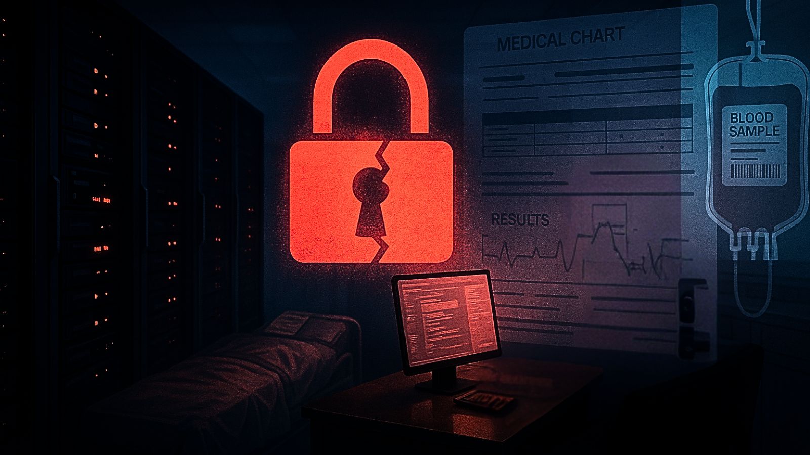 Healthcare - Blood Bank - Lock - Laptop - Medical Report(1)
