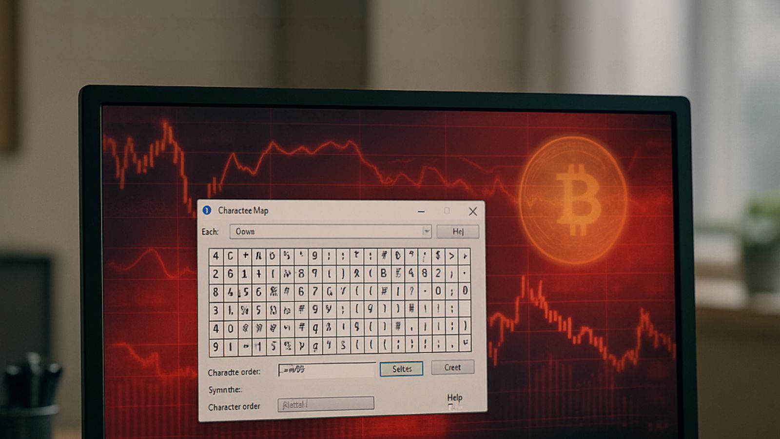 Monitor - Mining Chart - Coins - Character Map