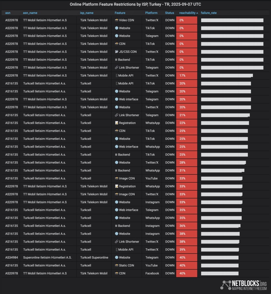 Online Platform Restrictions by Turkey
