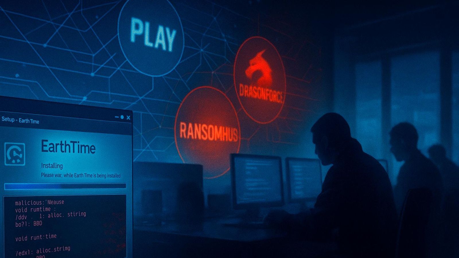 Ransomware Groups - Man - Laptop