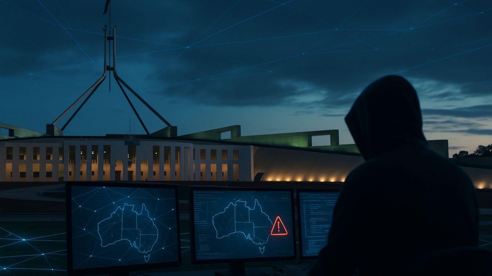 Canberra Parliament - Hacker - Australia Map