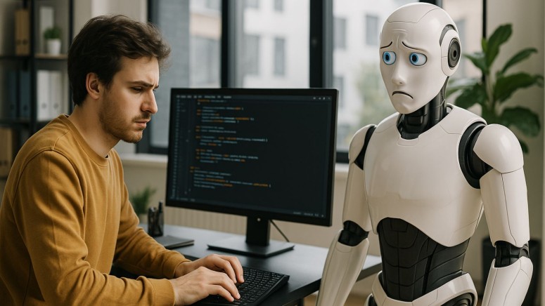 Developer - Coding - AI - Sad Robot
