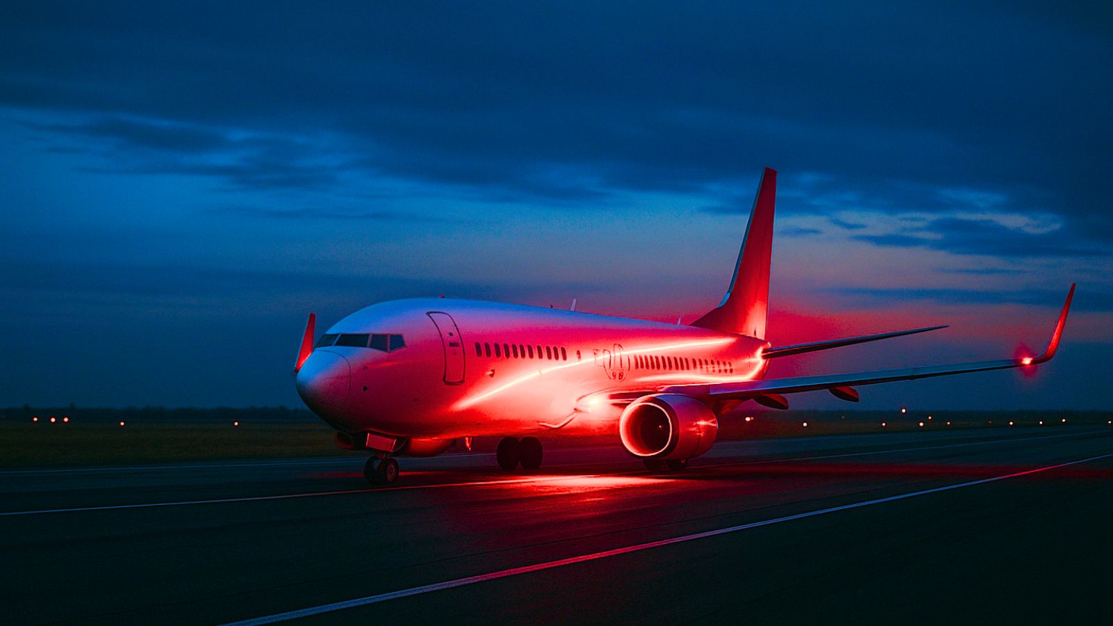 Glowing Red Plane