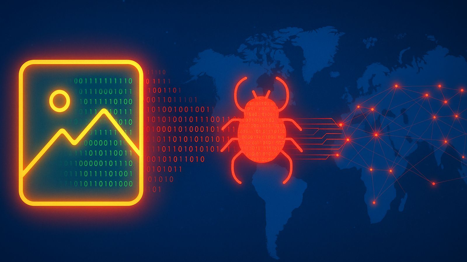 Image - Malware Bug - World Map