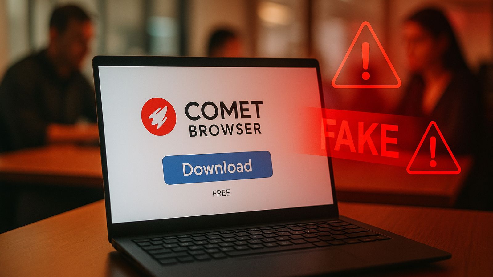 Laptop - Comet - Browser - Download - Fake Alert