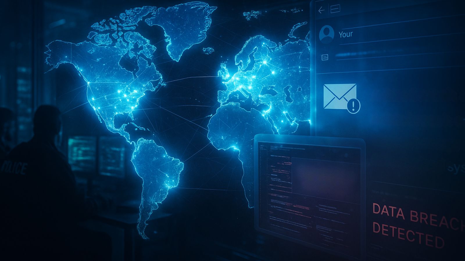 Map - Control Room - Data Breaches - Email