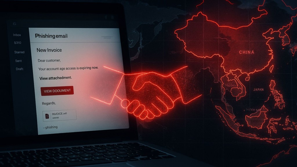 Phishing Email - HoldingHands - China - Japan Maps