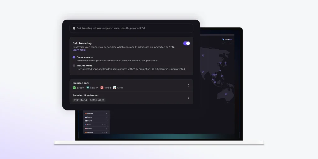 Proton VPN Split Tunneling for MacOS