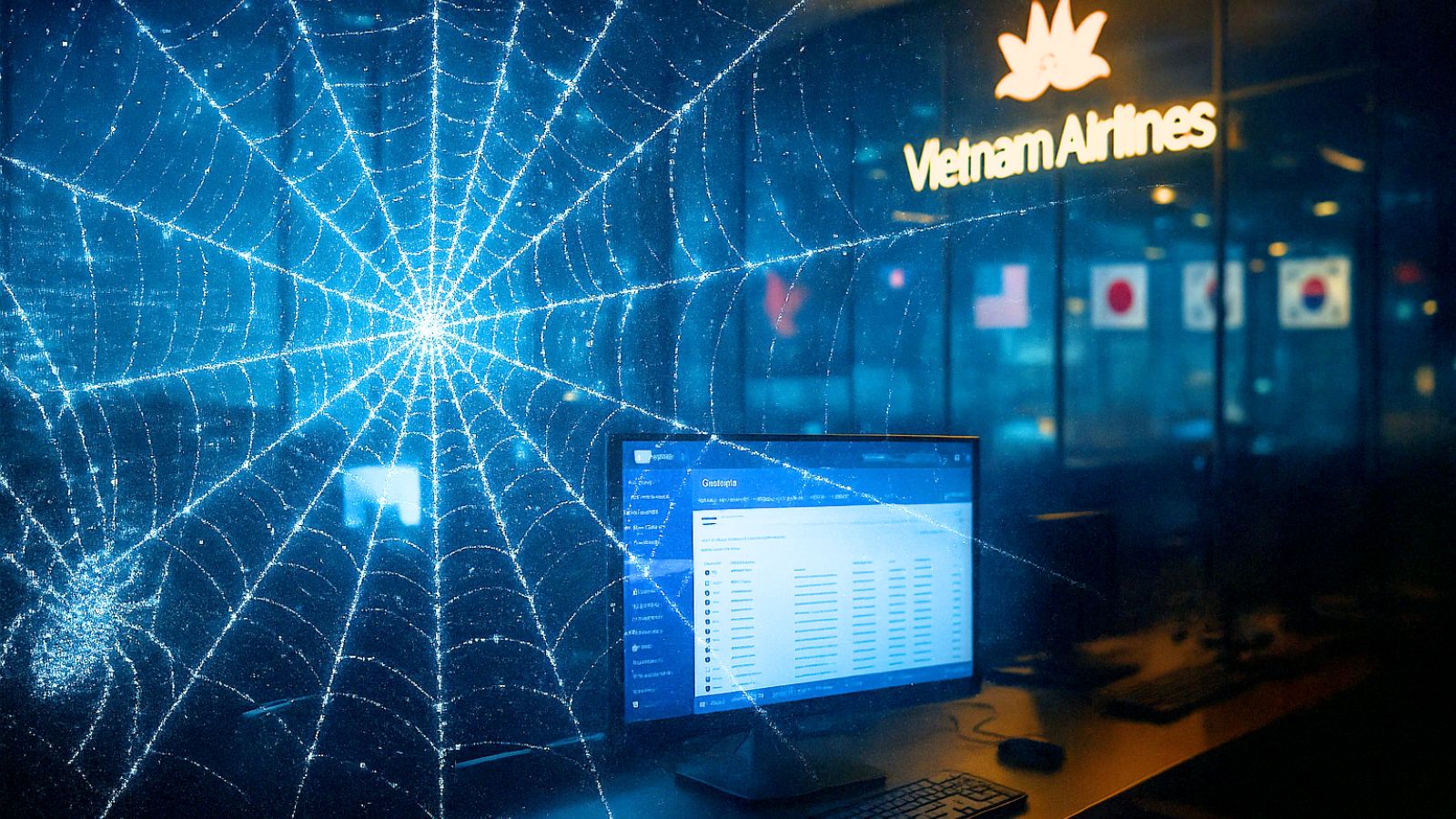 Vietname Airlines - Laptop - Codes Web - Spider - Flags