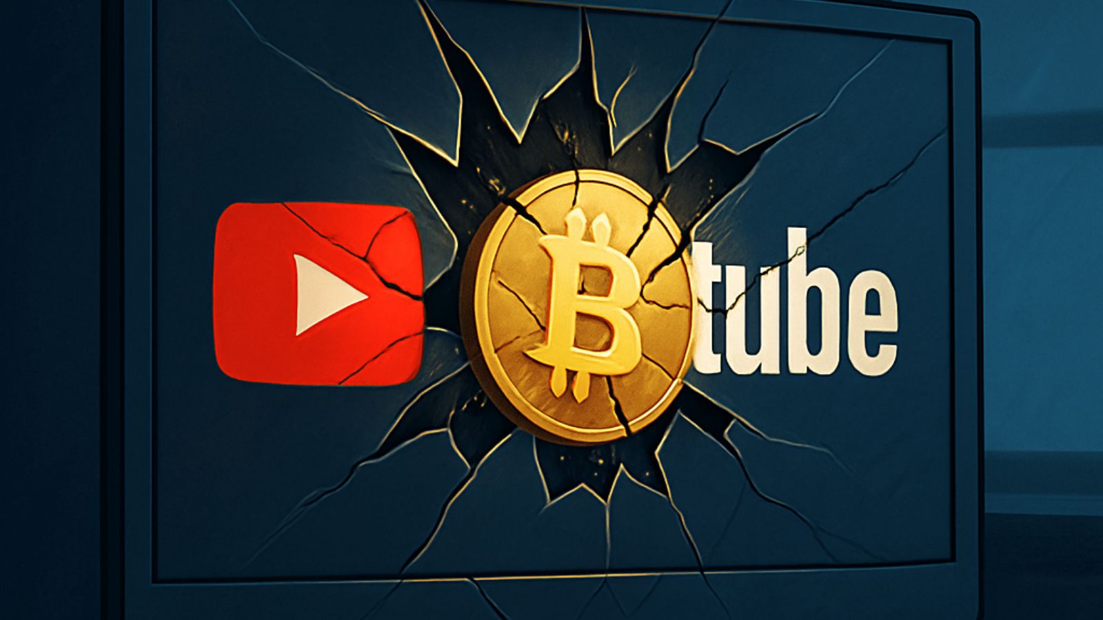 YouTube - Cryptocurrency - Cracked Screen