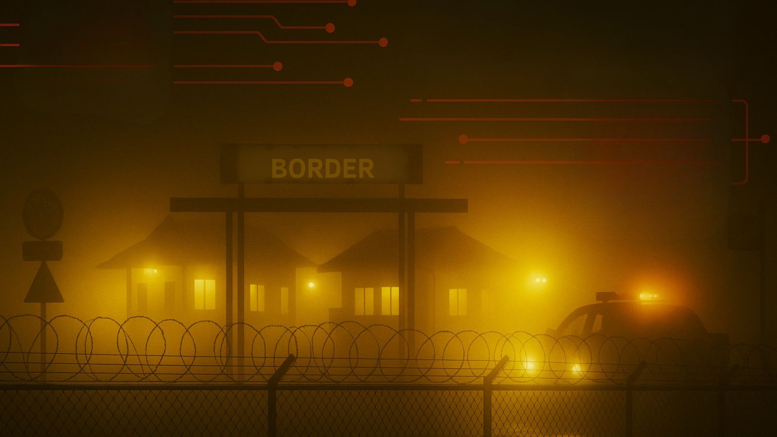 Border - Checkpoint - Fence - Wire Frames