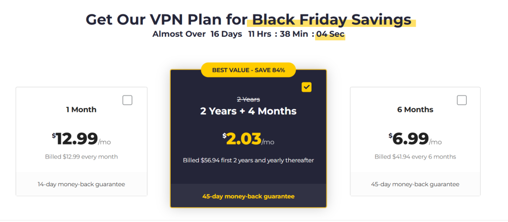 Cyberghost black friday deal