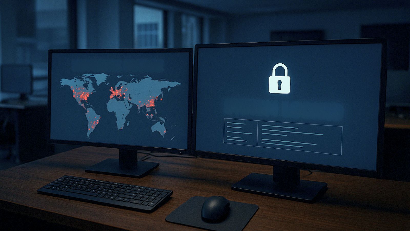 Map - Lock - Laptops