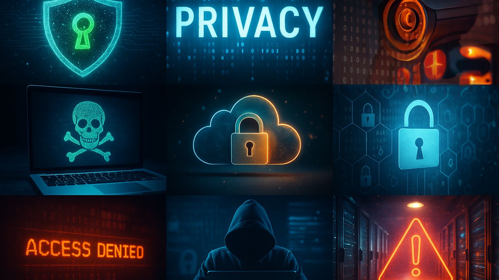 Shield - Skull - Access - Lock - Hacker