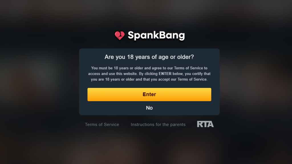SpankBang Requiring Your Age Verification to Access the Website