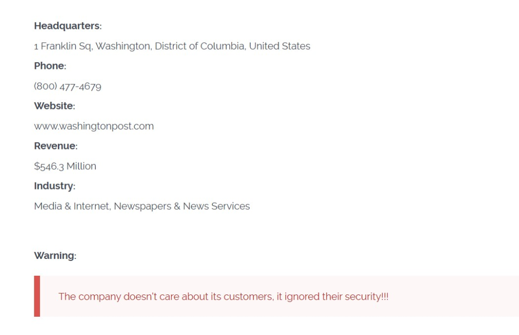Cl0p Ransomware listed The Washington Post on its leak site