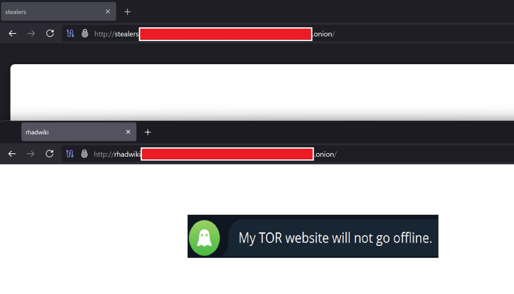 The group's TOR website was blocked