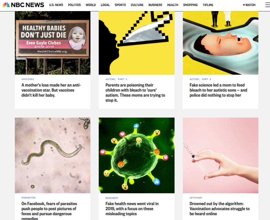 CBS News section on fake news 