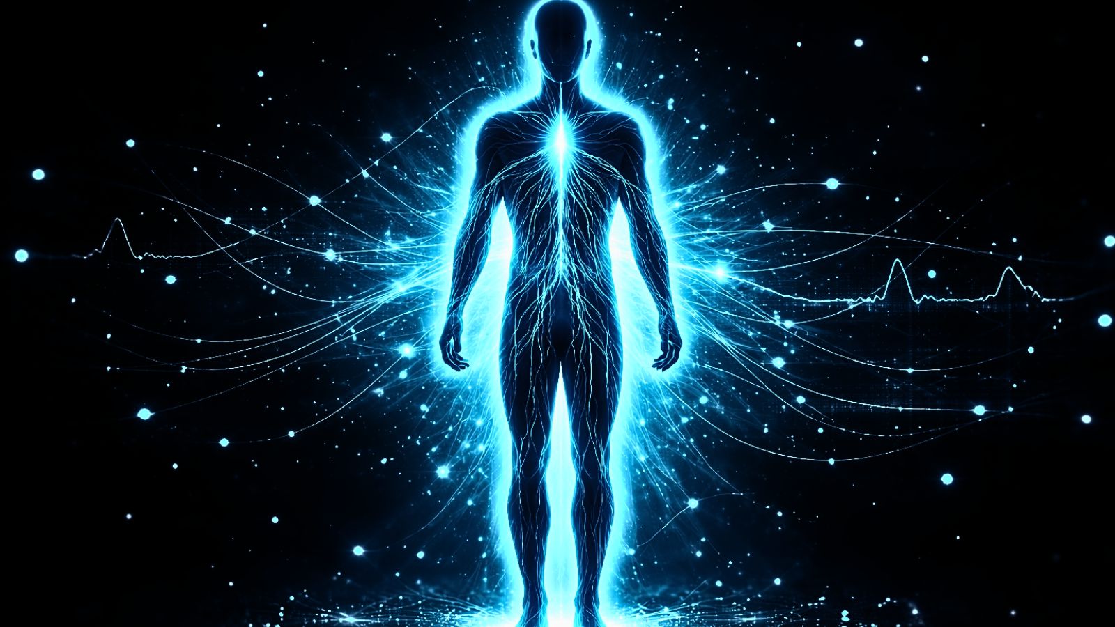 Man - Signals - Rays - Test - Biometric - Body Scan