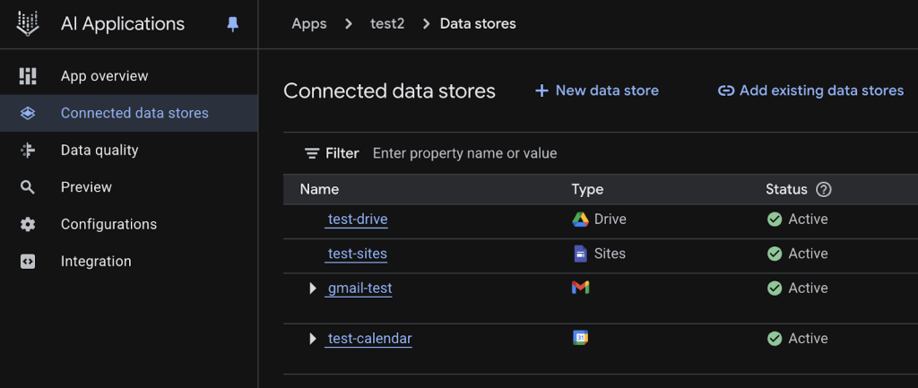 Google Gemini Enterprise Connected data store sources for RAG