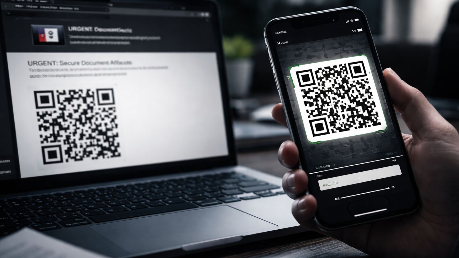QR Codes - Phone - Laptop