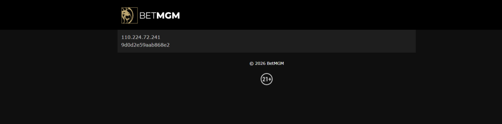 BetMGM Geo-Block Error