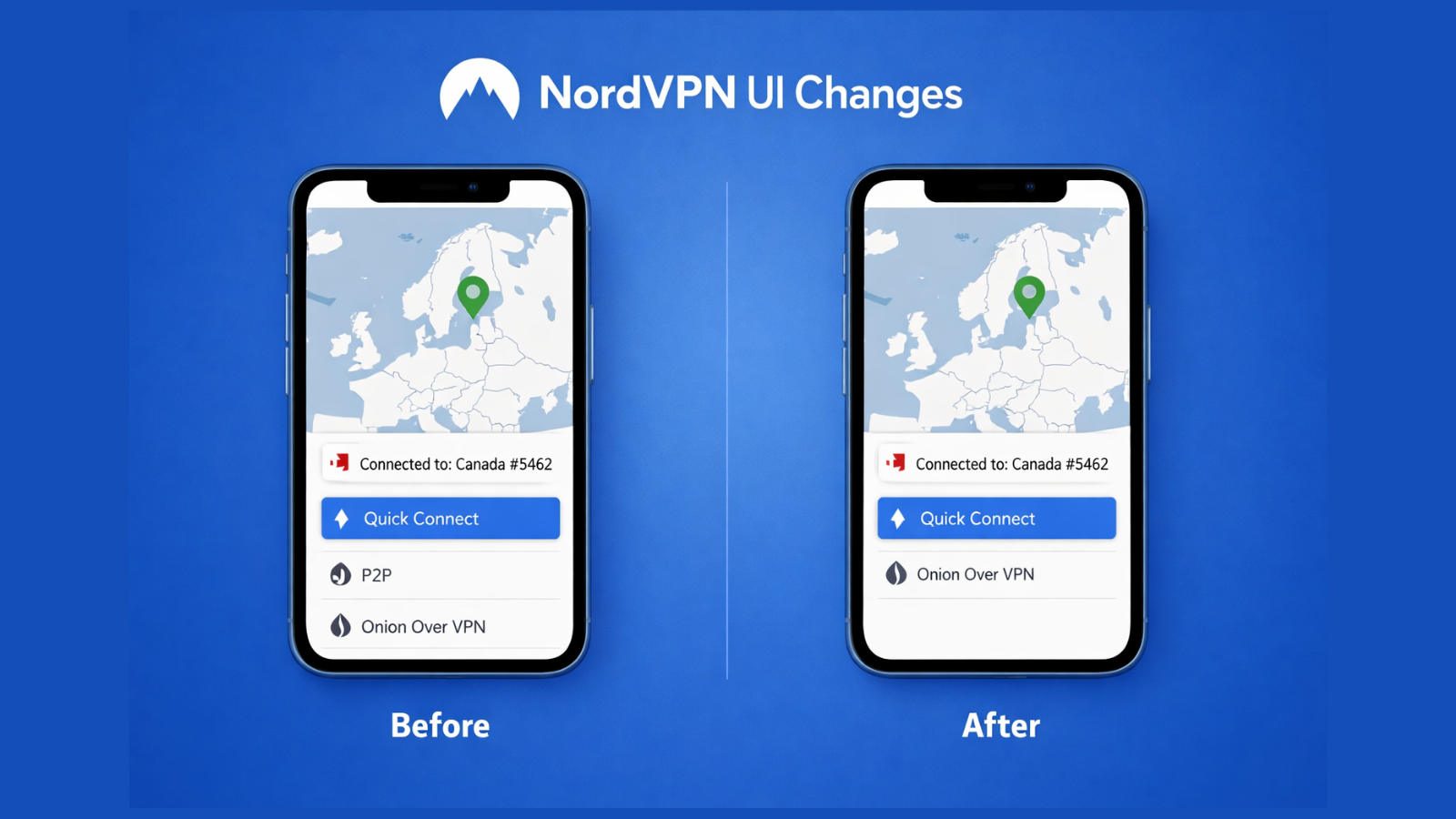 NordVPN UI changes remove P2P category in latest update