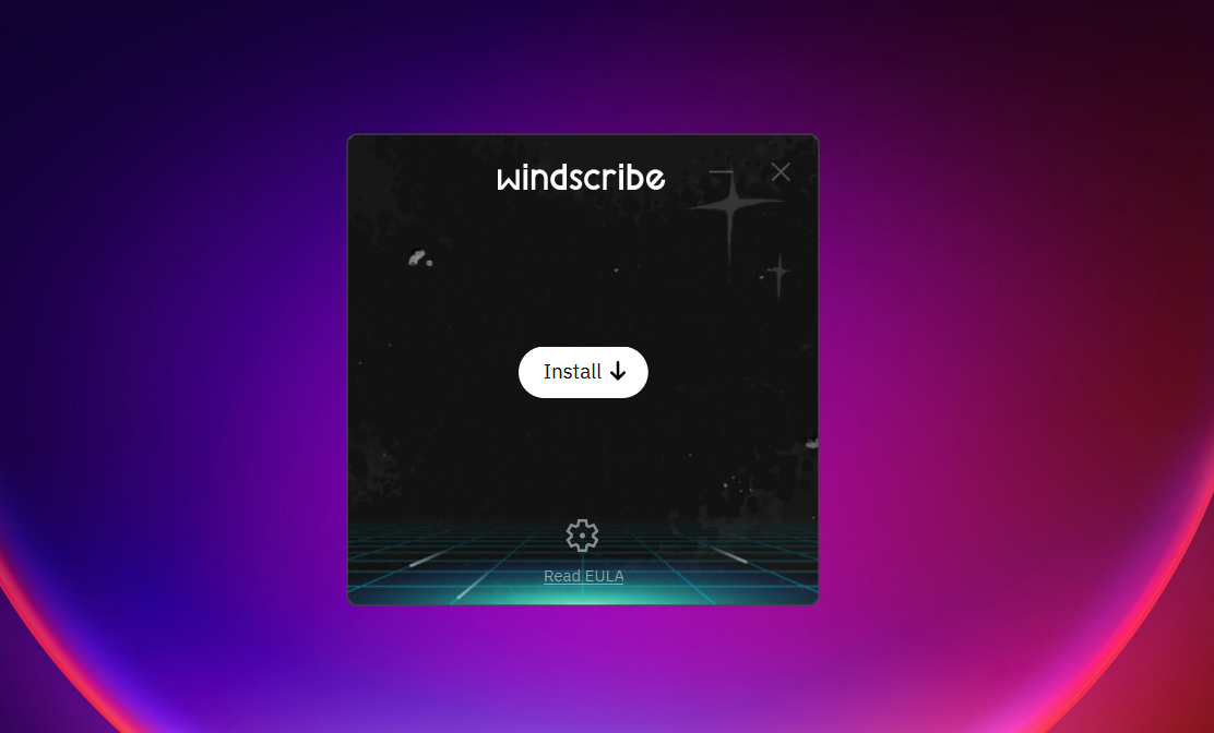 Windscribe VPN Free Version Installation screen showing progress or setup interface for Windscribe VPN on Windows