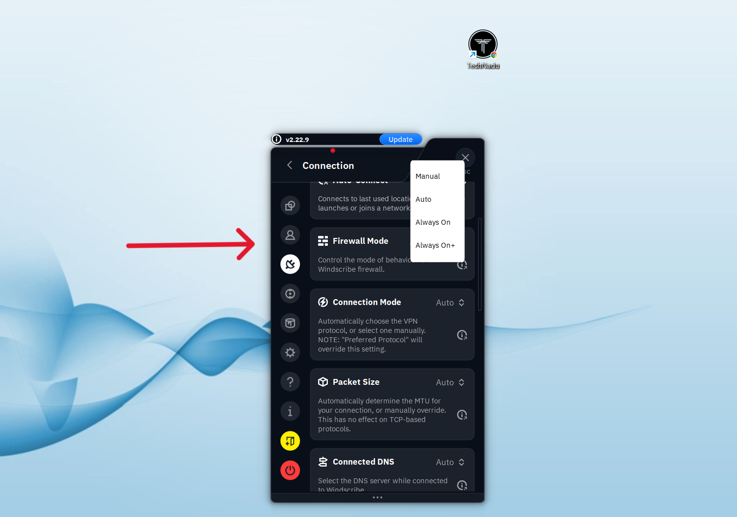 Windscribe VPN on Windows, May 2026, showing Kill Switch options available in desktop app settings.