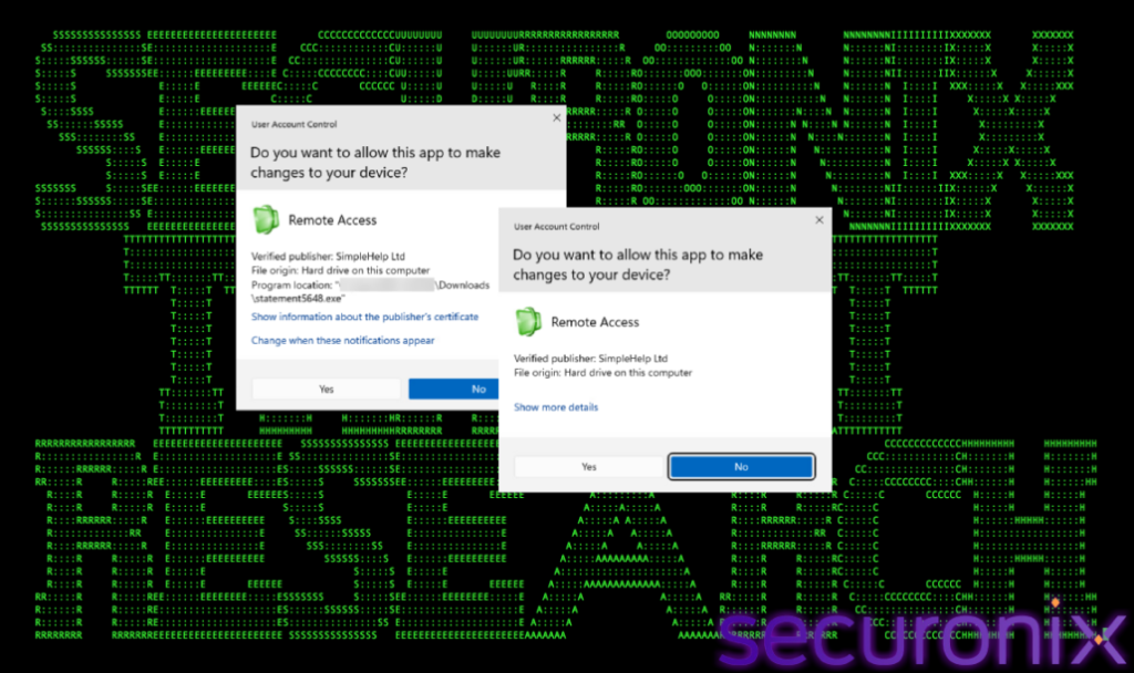 Asking for remote access | Source: Securonix
