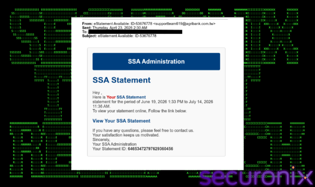 SSA lure | Source: Securonix