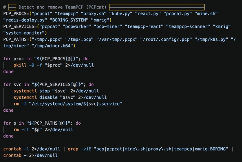 Bootstrap.sh rival process and artifact removal | Source: SentinelLABS
