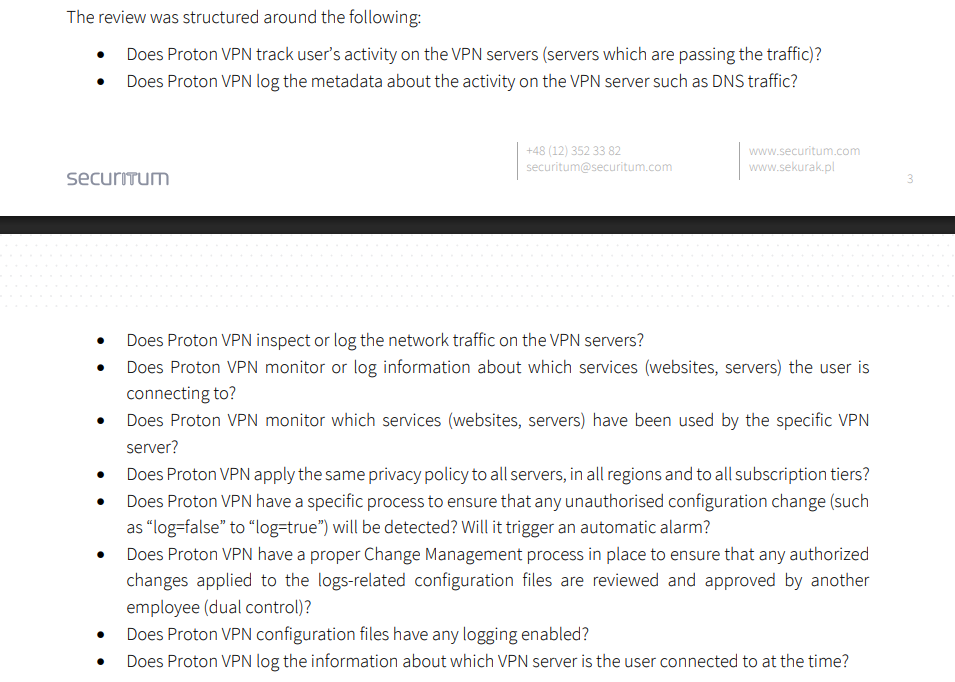 Proton VPN latest independent audit structure screenshot, highlighting security checks, no-logs, and privacy measures for transparency, Windows, June 2026.