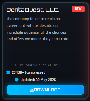 ShinyHunters claimed DentaQuest data breach | Source: Dark Web Informer