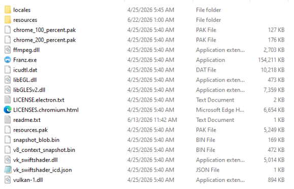 The trojanized “Franz” app used to download ResiLoader | Source: Malwarebytes
